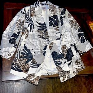 Chicos blazer with print and 3/4 sleeves